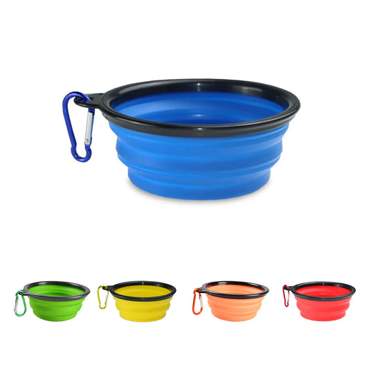 Portable & Collapsible Silicone Dog Travel Bowl by Doggykingdom® (Clip included)